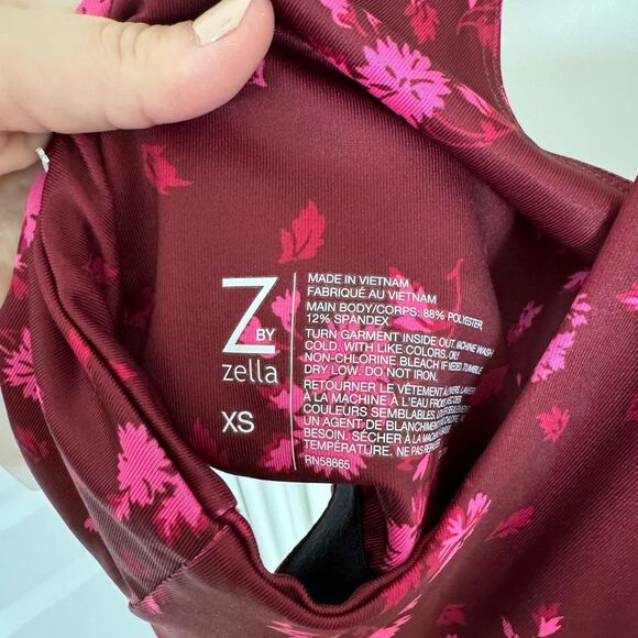 Z by Zella Floral Racerback Sports Bra XS - Picture 4 of 5